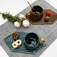 European New Coffee cup tea cup saucer ceramic coffee cup saucer Coffee Set Tea Set